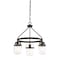 Designers Fountain Jaxon 3 Light Industrial Oil Rubbed Bronze with Clear Glass Shades Chandelier For Dining Rooms 90683-ORB - alternate 1